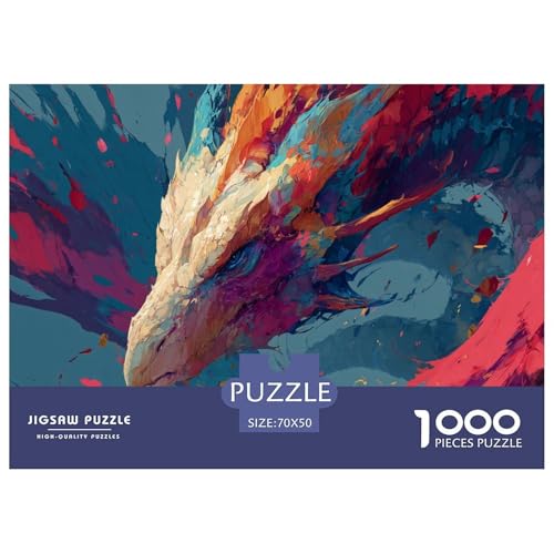Bunter Göttlicher Drache Puzzles 1000 Teile Für Erwachseneund Kinder Geschicklichkeitsspiel Spaß Klassisches Puzzle Geschenke von KUANGYH