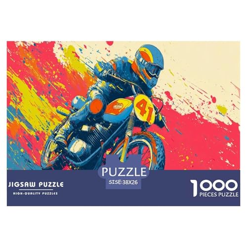 Colorful Motorrad Puzzle 1000 Teile Für Erwachsene Und Kinder Ab 12 Jahren Pädagogisches Spiel Farbenfrohes Puzzle Geschenke von KUANGYH