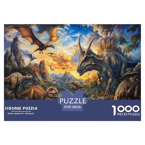 Dinosaurier Puzzles 1000 Teile Für Erwachseneund Kinder Herausforderung Spielzeug Farbenfrohes Puzzle Geschenke von KUANGYH