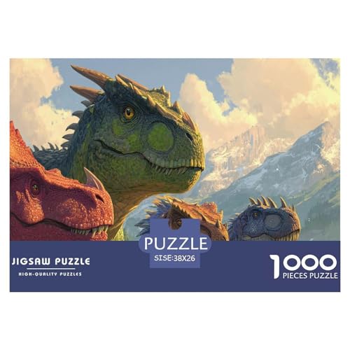 Dinosaurier Puzzles 1000 Teile Für Erwachseneund Kinder Pädagogisches Spiel Farbenfrohes Puzzle Geschenke von KUANGYH