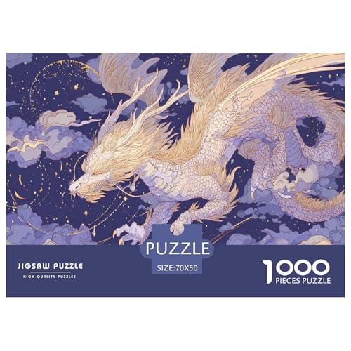 Drachen Puzzle 1000 Teile Für Erwachsene Geschicklichkeitsspiel Farbenfrohes Puzzle Geschenke von KUANGYH