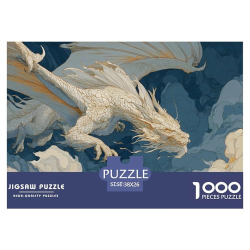Drachen Puzzle 1000 Teile Für Erwachsene Geschicklichkeitsspiel Spaß Klassisches Puzzle Geschenke von KUANGYH