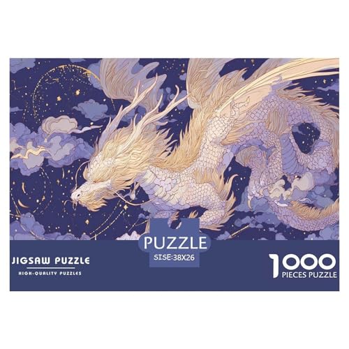 Drachen Puzzle 1000 Teile Für Erwachsene Und Kinder Ab 12 Jahren Pädagogisches Spiel Farbenfrohes Puzzle Geschenke von KUANGYH