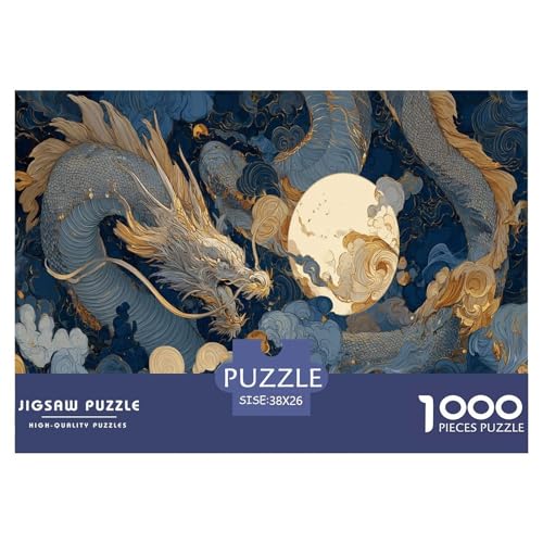 Drachen Puzzle 1000 Teile Für Erwachsene Und Kinder Ab 12 Jahren Pädagogisches Spiel Spaß Klassisches Puzzle Geschenke von KUANGYH