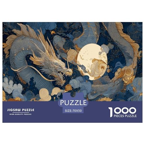 Drachen Puzzles 1000 Teile Für Erwachsene Und Kinder Ab 12 Jahren Herausforderung Spielzeug Spaß Klassisches Puzzle Geschenke von KUANGYH