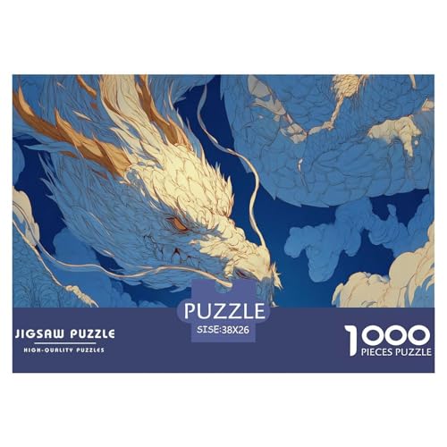Drachen Puzzles 1000 Teile Für Erwachsene Und Kinder Ab 12 Jahren Pädagogisches Spiel Farbenfrohes Puzzle Geschenke von KUANGYH