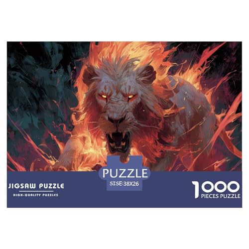 Flamme Löwe Puzzles 1000 Teile Für Erwachseneund Kinder Geschicklichkeitsspiel Farbenfrohes Puzzle Geschenke Flamme Löwe Puzzles 1000 Teile Für Erwachseneund Kinder Geschicklichkeitsspiel Farbenfrohes Puzzle Geschenke von KUANGYH