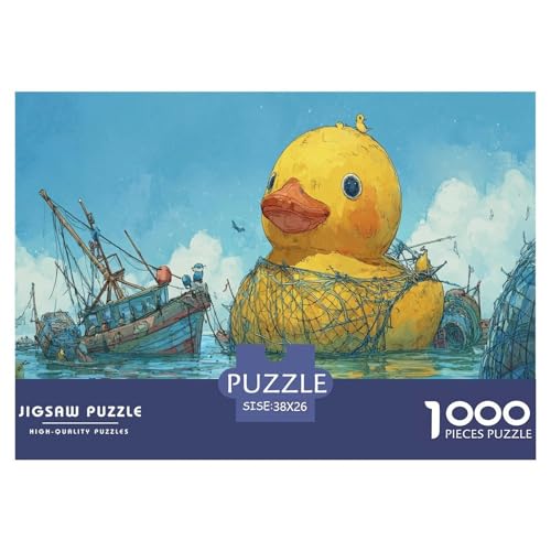 Gelbe Ente Puzzles 1000 Teile Für Erwachsene Herausforderung Spielzeug Spaß Klassisches Puzzle Geschenke von KUANGYH