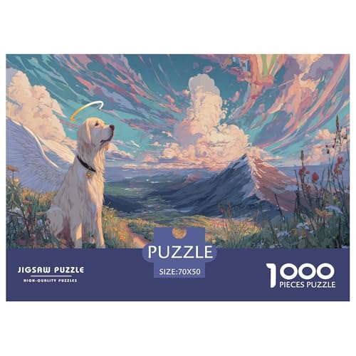 Goldener Retriever Puzzles 1000 Teile Für Erwachsene Geschicklichkeitsspiel Spaß Klassisches Puzzle Geschenke von KUANGYH