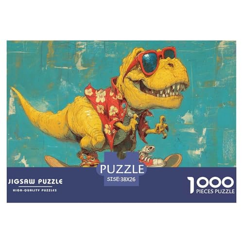Graffiti Dinosaurierier Puzzle 1000 Teile Für Erwachseneund Kinder Herausforderung Spielzeug Spaß Klassisches Puzzle Geschenke von KUANGYH