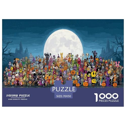 Halloween Geister und Monster Puzzles 1000 Teile Für Erwachseneund Kinder Pädagogisches Spiel Farbenfrohes Puzzle Geschenke von KUANGYH