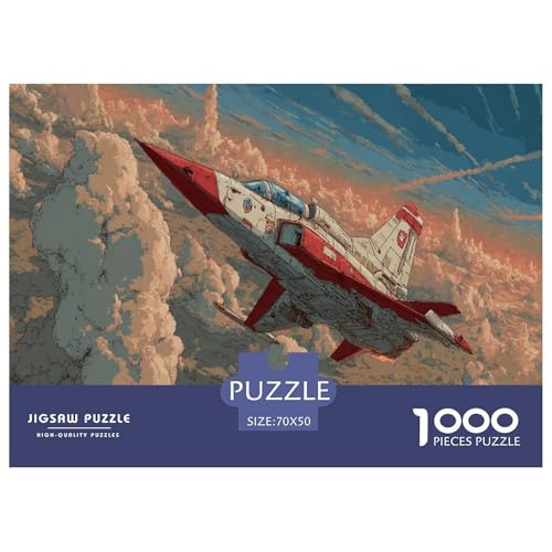 Kampfjets, die über den Wolken fliegen Puzzle 1000 Teile Für Erwachsene Herausforderung Spielzeug Spaß Klassisches Puzzle Geschenke von KUANGYH