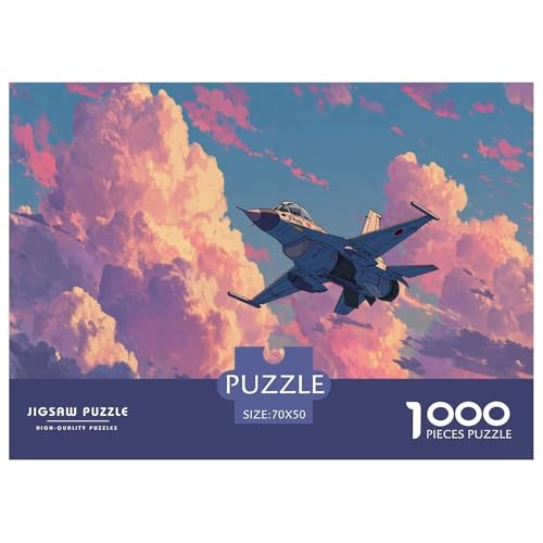 Kampfjets, die über den Wolken fliegen Puzzle 1000 Teile Für Erwachseneund Kinder Geschicklichkeitsspiel Spaß Klassisches Puzzle Geschenke von KUANGYH