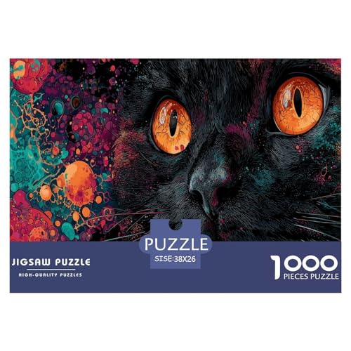 Kitty Puzzle 1000 Teile Für Erwachsene Und Kinder Ab 12 Jahren Geschicklichkeitsspiel Spaß Klassisches Puzzle Geschenke von KUANGYH
