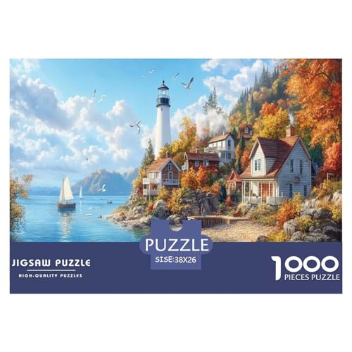 Küstenleuchtturm Puzzles 1000 Teile Für Erwachseneund Kinder Pädagogisches Spiel Spaß Klassisches Puzzle Geschenke von KUANGYH