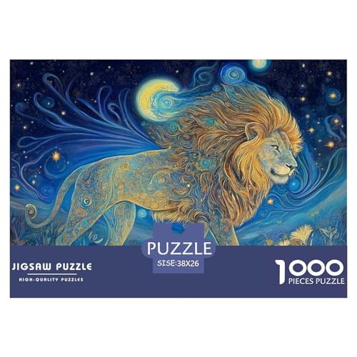 Löwen Puzzles 1000 Teile Für Erwachsene Geschicklichkeitsspiel Spaß Klassisches Puzzle Geschenke von KUANGYH