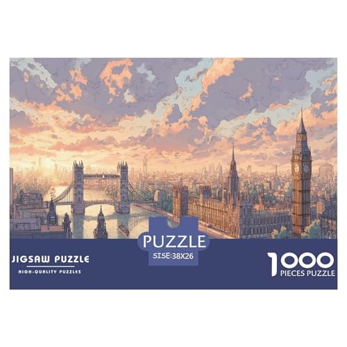 Londoner Big Ben Puzzles 1000 Teile Für Erwachseneund Kinder Herausforderung Spielzeug Farbenfrohes Puzzle Geschenke von KUANGYH