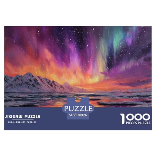 Norwegische Aurora Puzzles 1000 Teile Für Erwachsene Und Kinder Ab 12 Jahren Herausforderung Spielzeug Spaß Klassisches Puzzle Geschenke von KUANGYH