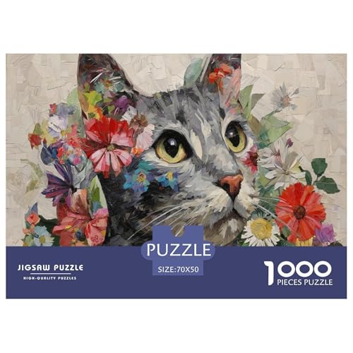 Ostliche Katze Puzzle 1000 Teile Für Erwachsene Herausforderung Spielzeug Spaß Klassisches Puzzle Geschenke von KUANGYH