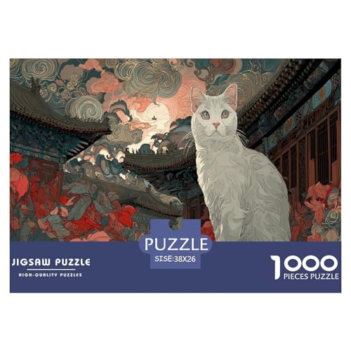 Ostliche Katze Puzzles 1000 Teile Für Erwachsene Pädagogisches Spiel Spaß Klassisches Puzzle Geschenke von KUANGYH