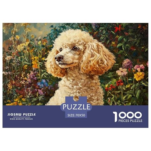 Poodle Puzzles 1000 Teile Für Erwachsene Pädagogisches Spiel Farbenfrohes Puzzle Geschenke von KUANGYH