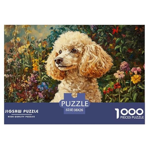 Poodle Puzzles 1000 Teile Für Erwachsene Und Kinder Ab 12 Jahren Geschicklichkeitsspiel Spaß Klassisches Puzzle Geschenke von KUANGYH