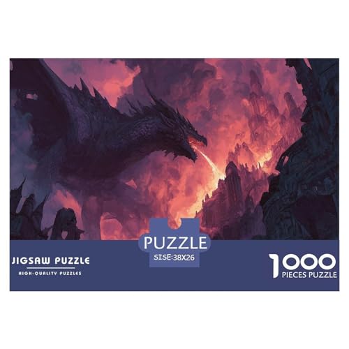 Schloss Drache Puzzles 1000 Teile Für Erwachseneund Kinder Pädagogisches Spiel Farbenfrohes Puzzle Geschenke von KUANGYH