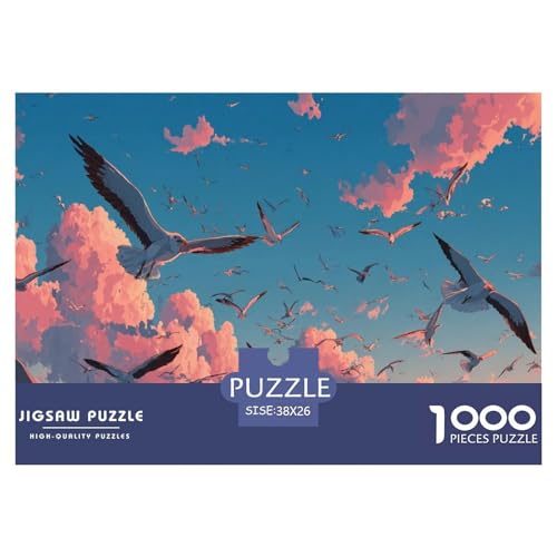 Seemöwe Puzzles 1000 Teile Für Erwachsene Und Kinder Ab 12 Jahren Herausforderung Spielzeug Farbenfrohes Puzzle Geschenke von KUANGYH