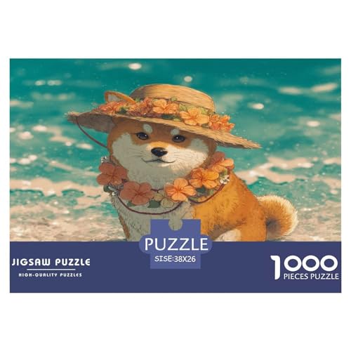 Shiba Inu Puzzles 1000 Teile Für Erwachseneund Kinder Geschicklichkeitsspiel Farbenfrohes Puzzle Geschenke von KUANGYH