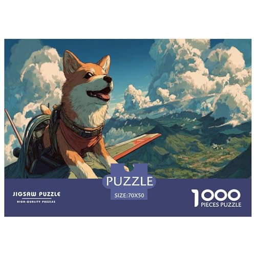 Shiba Inu Puzzles 1000 Teile Für Erwachseneund Kinder Pädagogisches Spiel Farbenfrohes Puzzle Geschenke von KUANGYH
