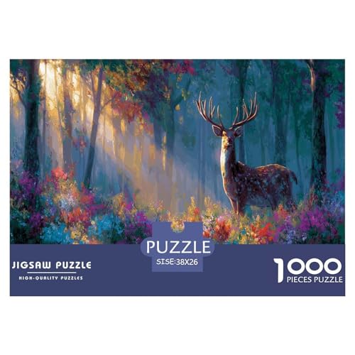 Sika Hirsch Puzzle 1000 Teile Für Erwachsene Geschicklichkeitsspiel Farbenfrohes Puzzle Geschenke von KUANGYH