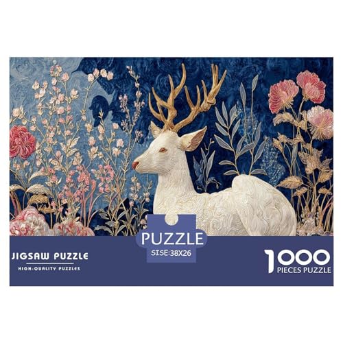 Sika Hirsch Puzzle 1000 Teile Für Erwachseneund Kinder Pädagogisches Spiel Farbenfrohes Puzzle Geschenke von KUANGYH