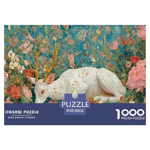 Sika Hirsch Puzzles 1000 Teile Für Erwachsene Und Kinder Ab 12 Jahren Herausforderung Spielzeug Spaß Klassisches Puzzle Geschenke von KUANGYH