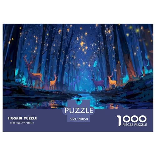 Sika Hirsch Puzzles 1000 Teile Für Erwachseneund Kinder Pädagogisches Spiel Farbenfrohes Puzzle Geschenke von KUANGYH
