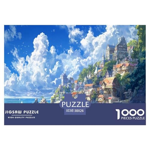 Sonnenuntergang am Hafen Puzzle 1000 Teile Für Erwachsene Geschicklichkeitsspiel Spaß Klassisches Puzzle Geschenke von KUANGYH