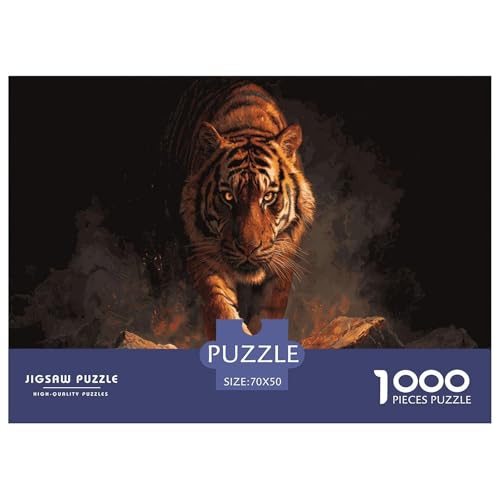 Tiger Puzzles 1000 Teile Für Erwachseneund Kinder Herausforderung Spielzeug Farbenfrohes Puzzle Geschenke von KUANGYH