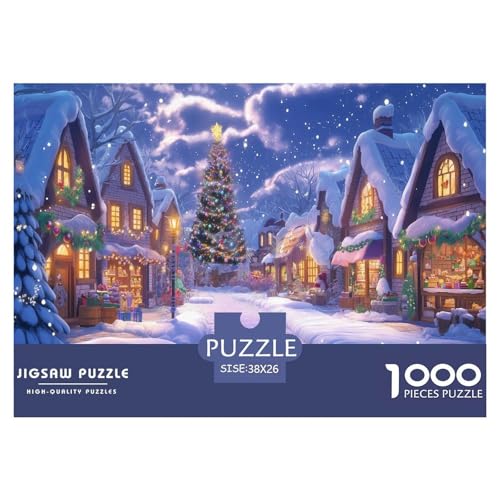 Weihnachtsbaum Puzzle 1000 Teile Für Erwachsene Geschicklichkeitsspiel Farbenfrohes Puzzle Geschenke von KUANGYH