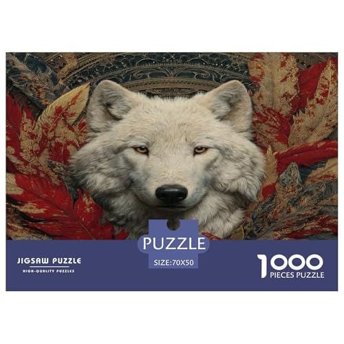 Wolf Puzzle 1000 Teile Für Erwachsene Geschicklichkeitsspiel Spaß Klassisches Puzzle Geschenke von KUANGYH