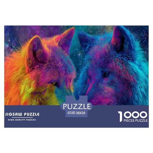Wolf Puzzle 1000 Teile Für Erwachseneund Kinder Herausforderung Spielzeug Spaß Klassisches Puzzle Geschenke von KUANGYH