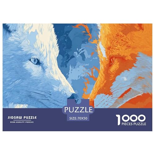 Wolf Puzzle 1000 Teile Für Erwachseneund Kinder Herausforderung Spielzeug Spaß Klassisches Puzzle Geschenke von KUANGYH