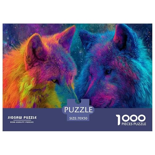 Wolf Puzzles 1000 Teile Für Erwachseneund Kinder Geschicklichkeitsspiel Spaß Klassisches Puzzle Geschenke von KUANGYH