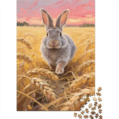 Kaninchen Puzzle 1000 Teile Erwachsene Puzzlespiele Farbenfrohes Puzzle Geschenke Für Männe Home Dekoration von KUANGYUH