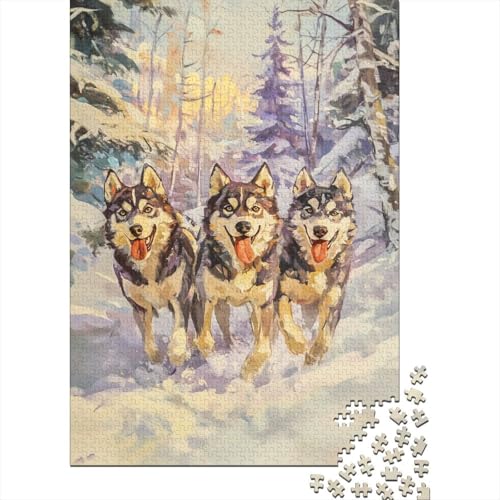 Sibirischer Husky Puzzle 1000 Teile Für Erwachsene Und Kinder Pädagogisches Spiel Herausforderung Spielzeug Puzzle-Geschenk Home Dekoration Sibirischer Husky Puzzle 1000 Teile Für Erwachsene Und Kinder Pädagogisches Spiel Herausforderung Spielzeug Puzzle-Geschenk Home Dekoration von KUANGYUH