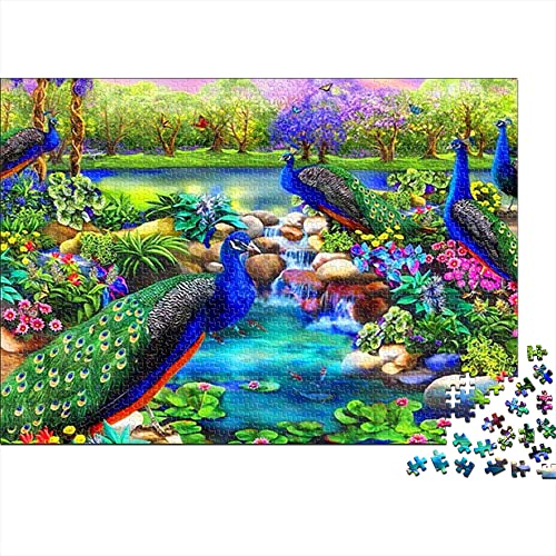 1000-Teile-Puzzle für Erwachsene Pfau - Tier|A400 Teenager schwierig Herausforderung Puzzles Familienspiele Lernspielzeug Puzzle 38x26cm von KUANGZEHUA