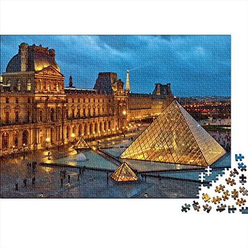 1000-teiliges Puzzle für den Louvre für Erwachsene - Ansicht|A922 Familienpuzzle aus Pappe, Gehirn-Herausforderung für Kinder, Erwachsene, 38 x 26 cm von KUANGZEHUA