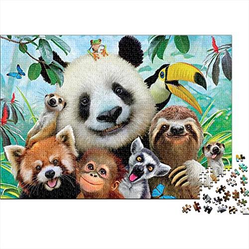 Puzzles für Erwachsene 1000 Teile Panda - Tier | A849 Schwierige Puzzles für Erwachsene, unmögliches Puzzle herausforderndes Spiel 38 x 26 cm von KUANGZEHUA