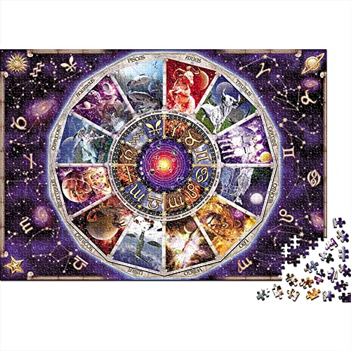 Puzzles für Erwachsene 1000 Teile Sternzeichen | A820 Puzzle Spielzeug Geschenk Pädagogisches Intellektuelles Dekomprimierendes Familienspiel 38 x 26 cm von KUANGZEHUA