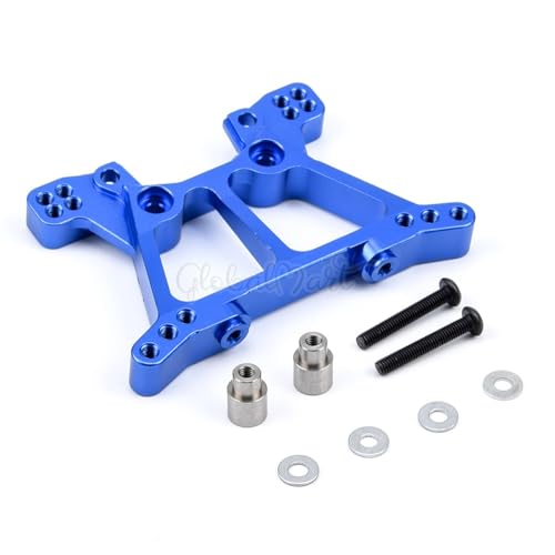 1 Set Aluminium Legierung Metall Upgrade Chassis Teile Kit for TRX Traxxas Slash 4x4 1/10 RC Auto LKW Teile Zubehör W001(Front Shock Blue) von KUENCE