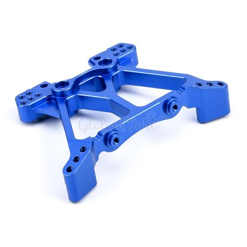 1 Set Aluminium Legierung Metall Upgrade Chassis Teile Kit for TRX Traxxas Slash 4x4 1/10 RC Auto LKW Teile Zubehör W001(Rear Shock Blue) von KUENCE