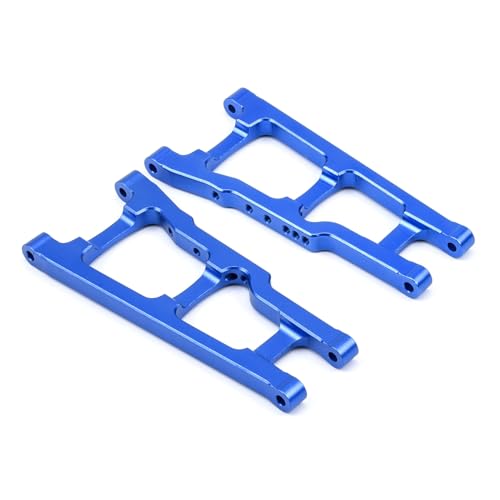 1 Set Aluminium Legierung Metall Upgrade Chassis Teile Kit for TRX Traxxas Slash 4x4 1/10 RC Auto LKW Teile Zubehör W001(Rear arm Blue) von KUENCE